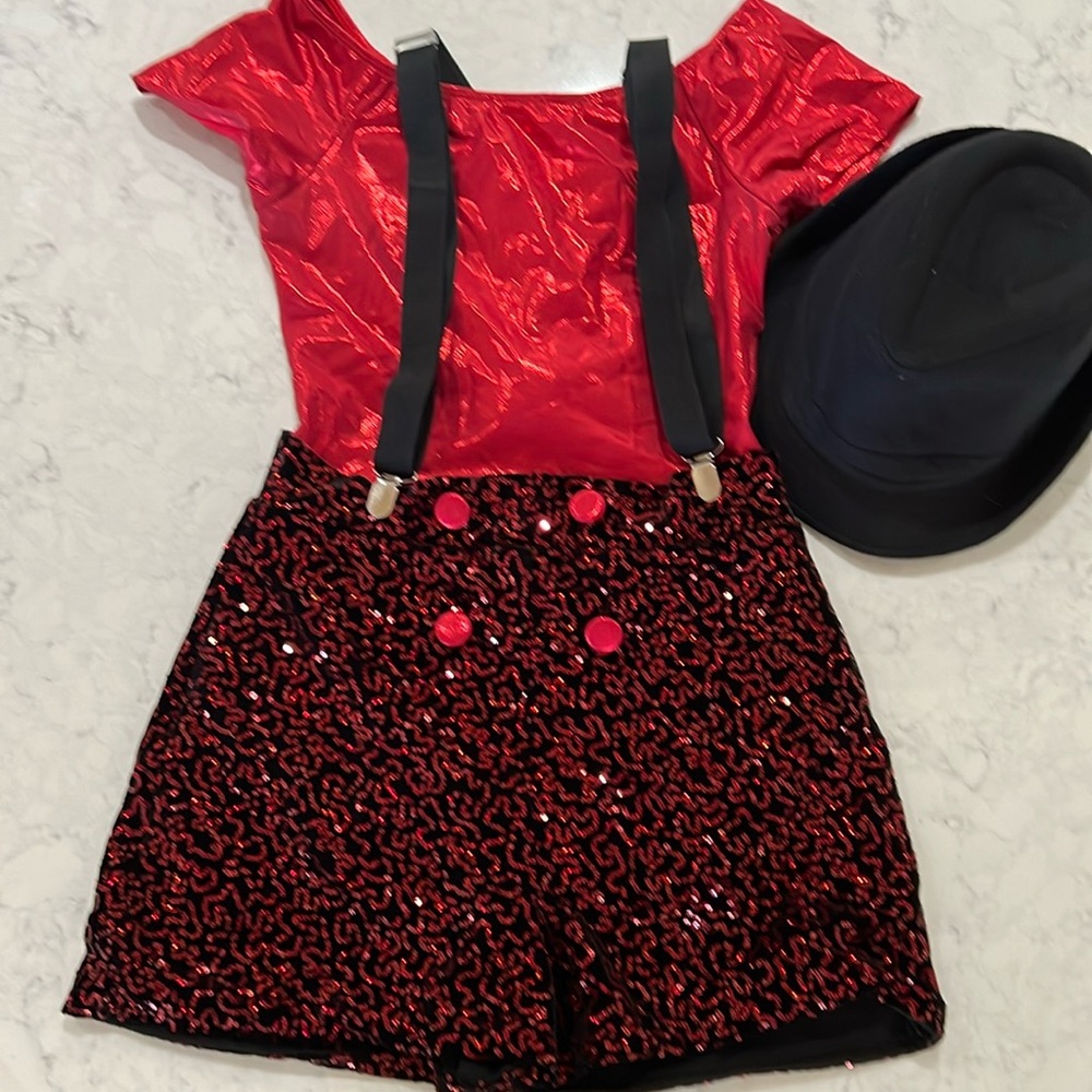 Revolution‎ Red & Black 3 piece Shorts Style Costume